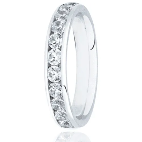 Round Brilliant Cut Channel Set .75ct