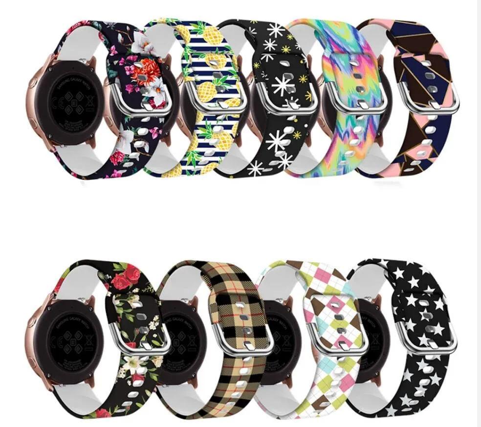 Silicone Pattern Watch Straps compatible with the Xiaomi Mi Watch & Mi Watch S1 Active