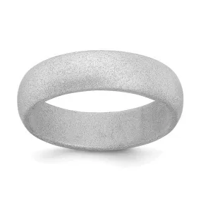 Silicone Silver 5.7mm Domed Band