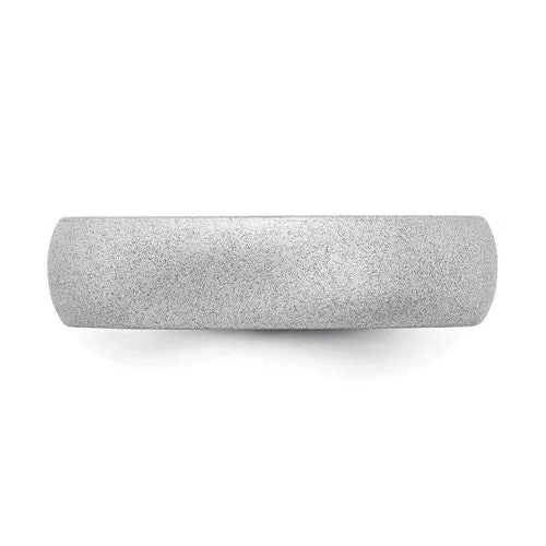 Silicone Silver 5.7mm Domed Band