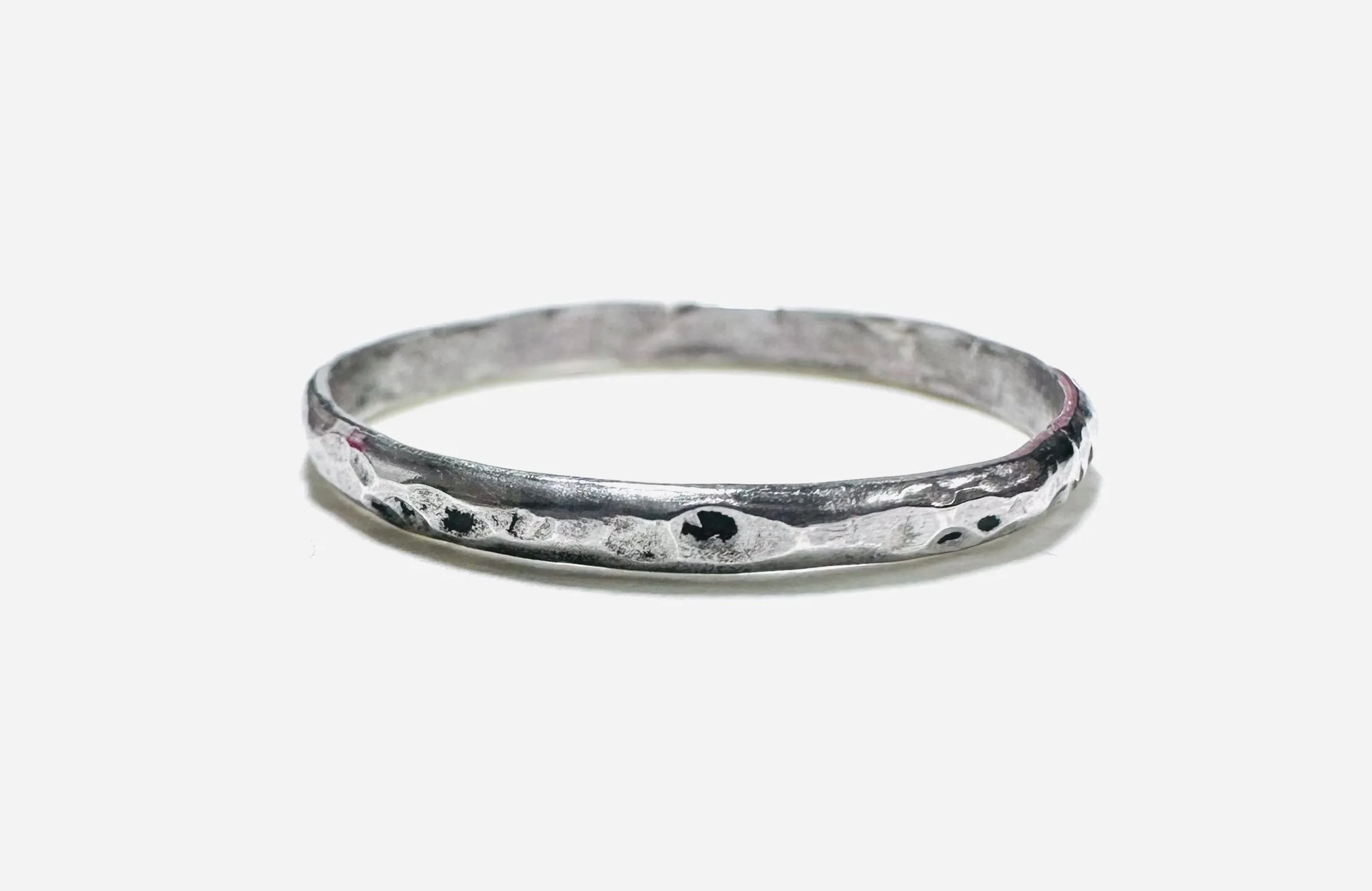 Silver Band, Hammered Silver Band Ring, Silver Texture Ring, Silver Ring/Simple Stacking Ring