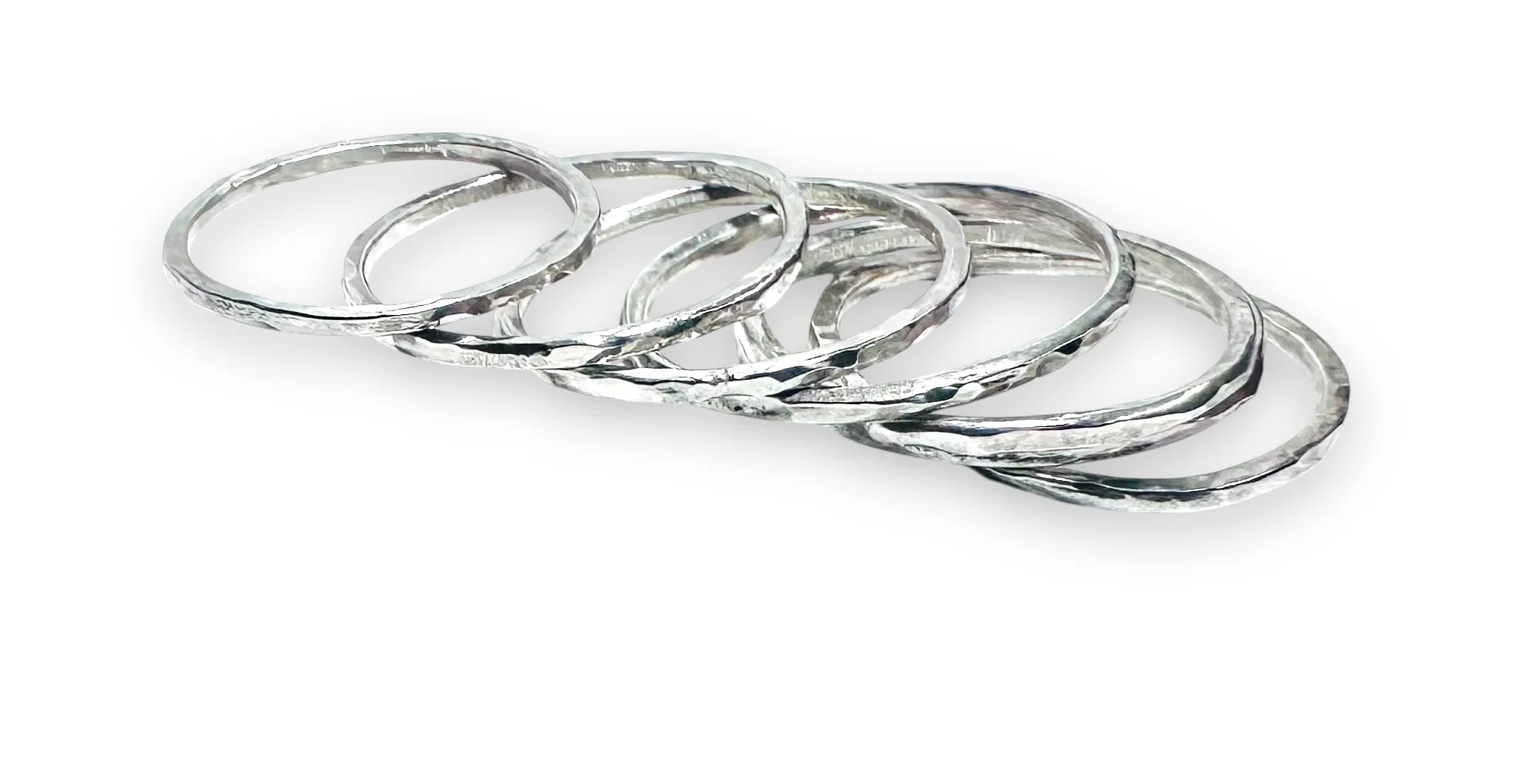 Silver Band, Hammered Silver Band Ring, Silver Texture Ring, Silver Ring/Simple Stacking Ring