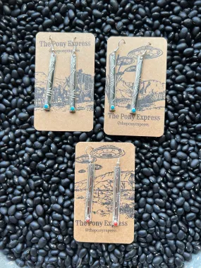 Skinny Stamped Earrings