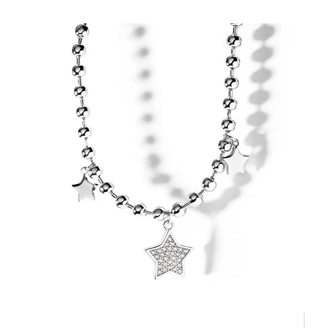 SLUYNZ Star Bracelet for Women Teen Girls Sterling Silver Adjustable CZ Star Link Bracelet