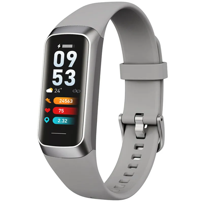Smart Bracelet Thermometer Step Heart Rate Blood Pressure Ultra-Thin Display Bracelet