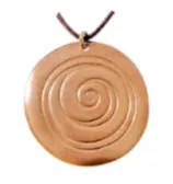 Spiral Gold-dipped Pendant Necklace on 18" Rolo Chain