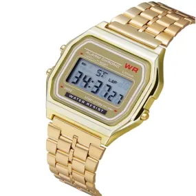 Sports Children's Electronic Metal Luminous Alarm Clock Steel Watch Three Colors