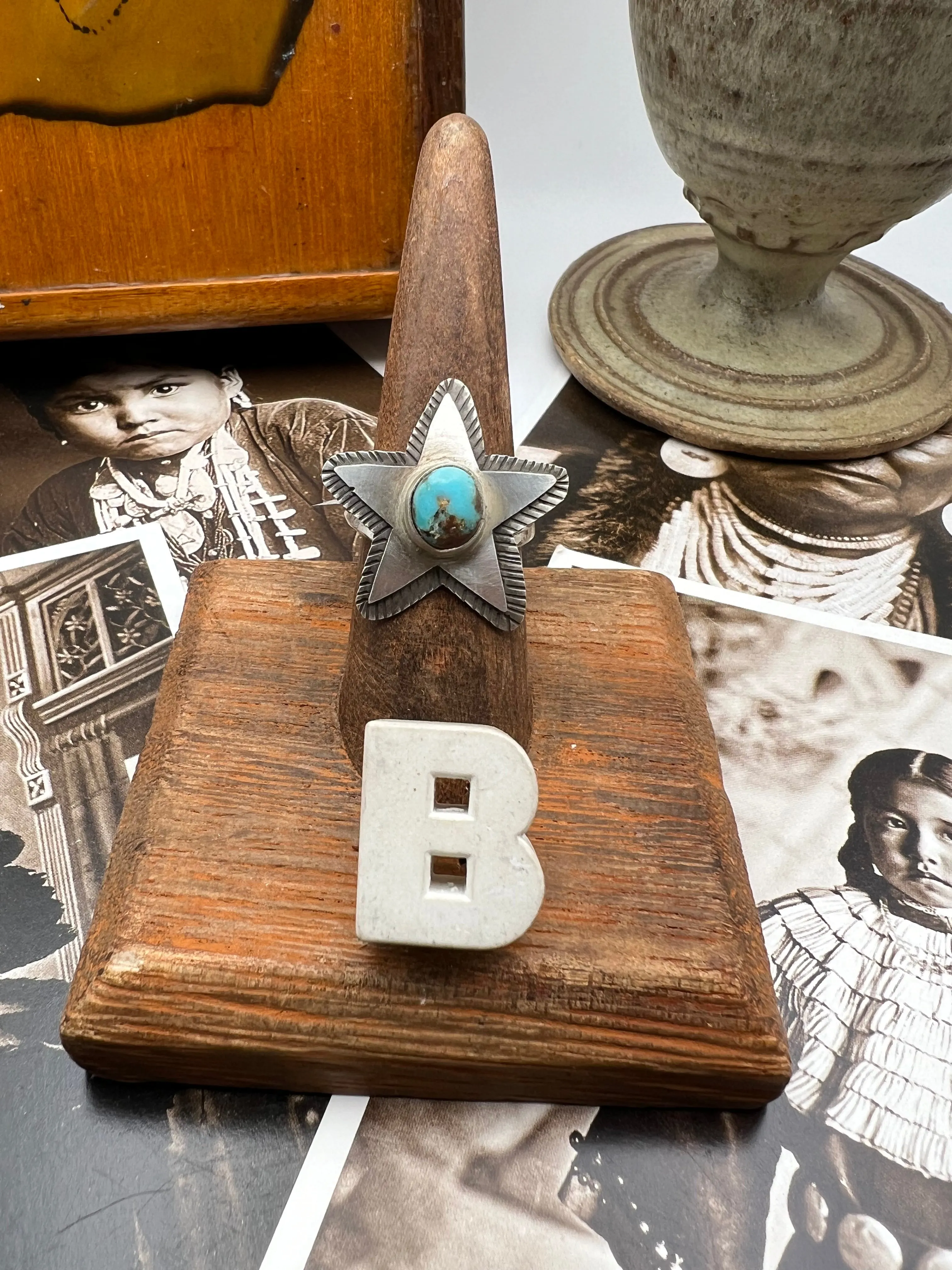 Sterling Silver Turquoise Star Rings