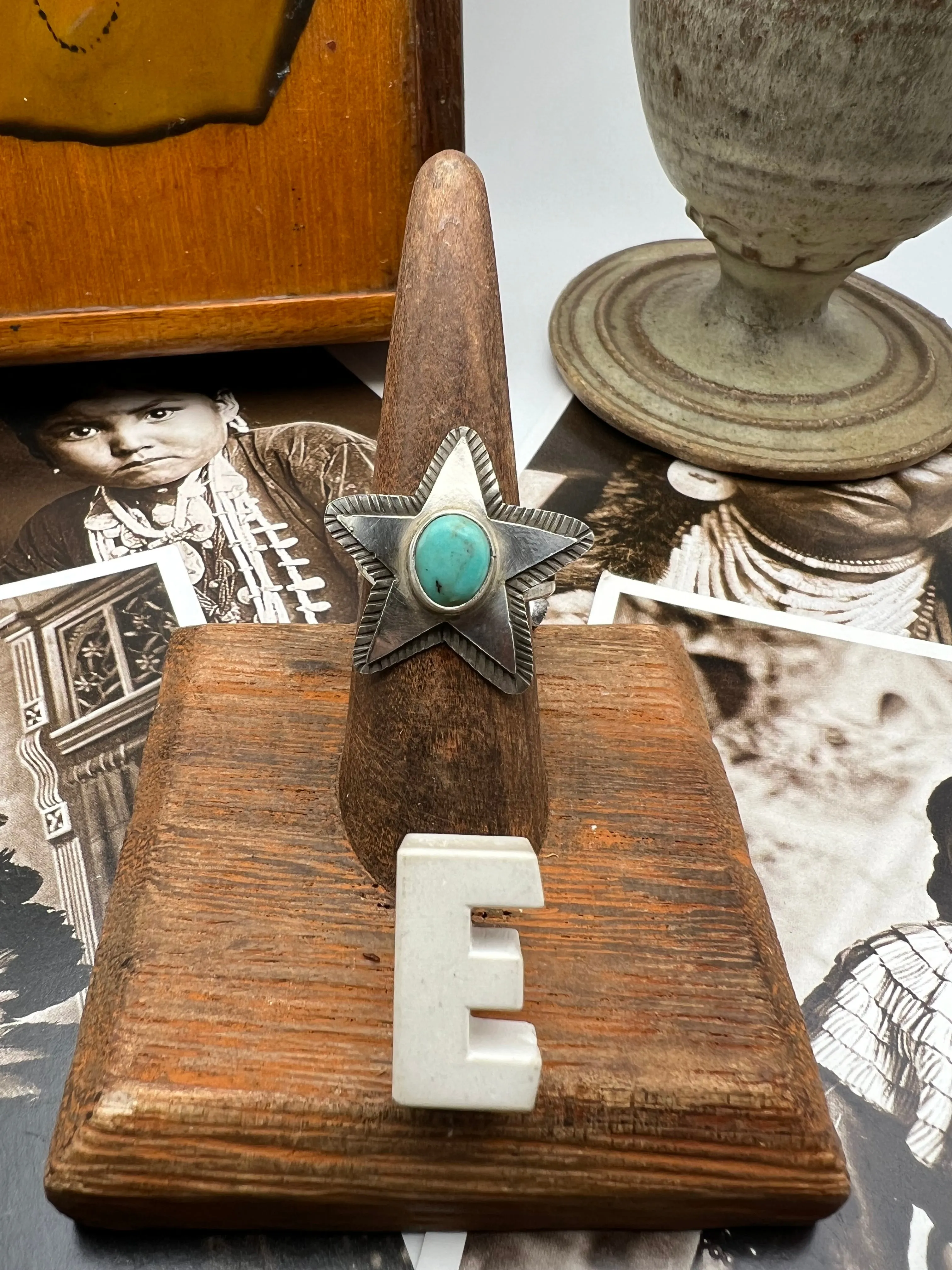 Sterling Silver Turquoise Star Rings