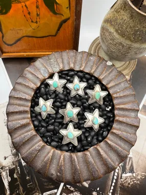 Sterling Silver Turquoise Star Rings