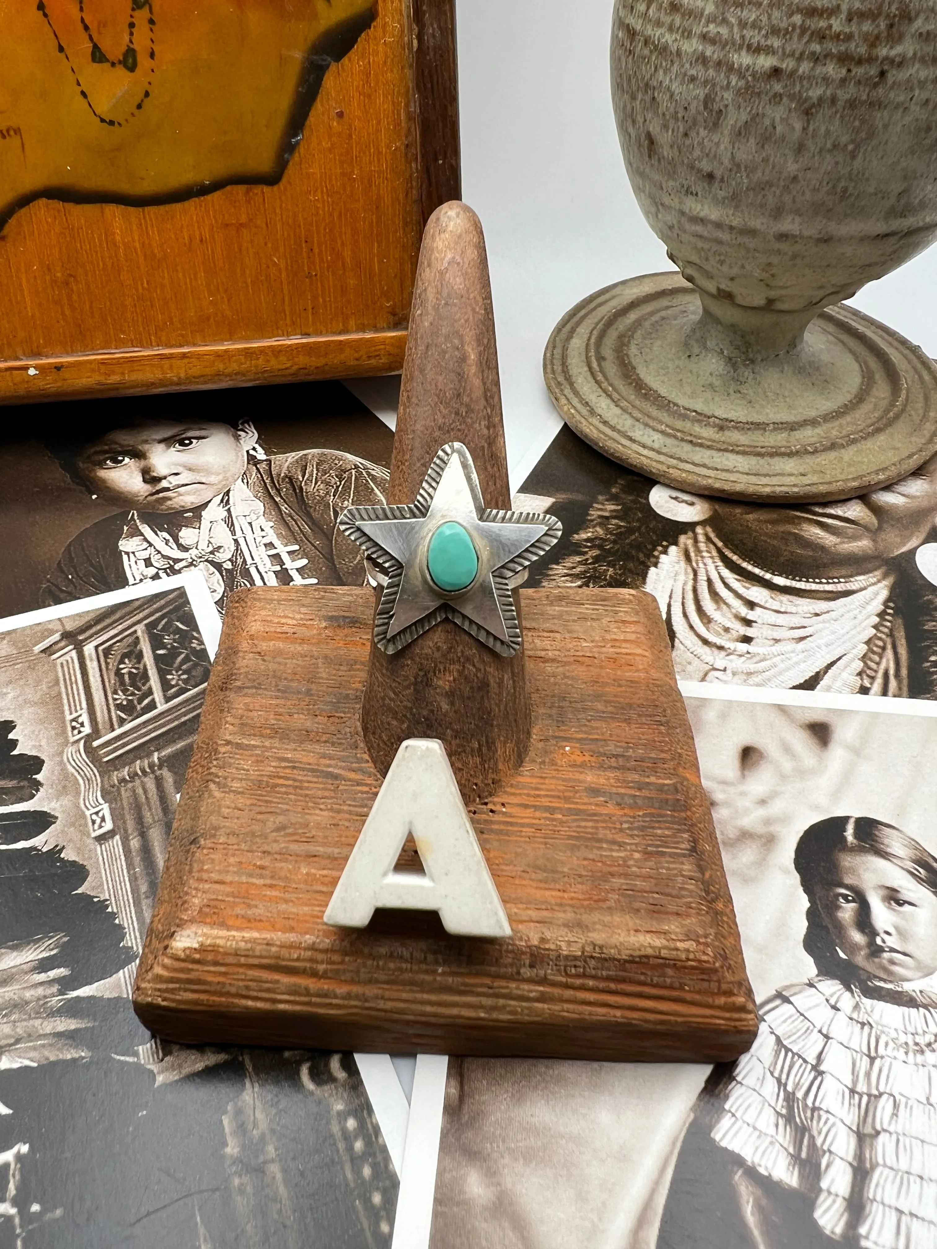 Sterling Silver Turquoise Star Rings