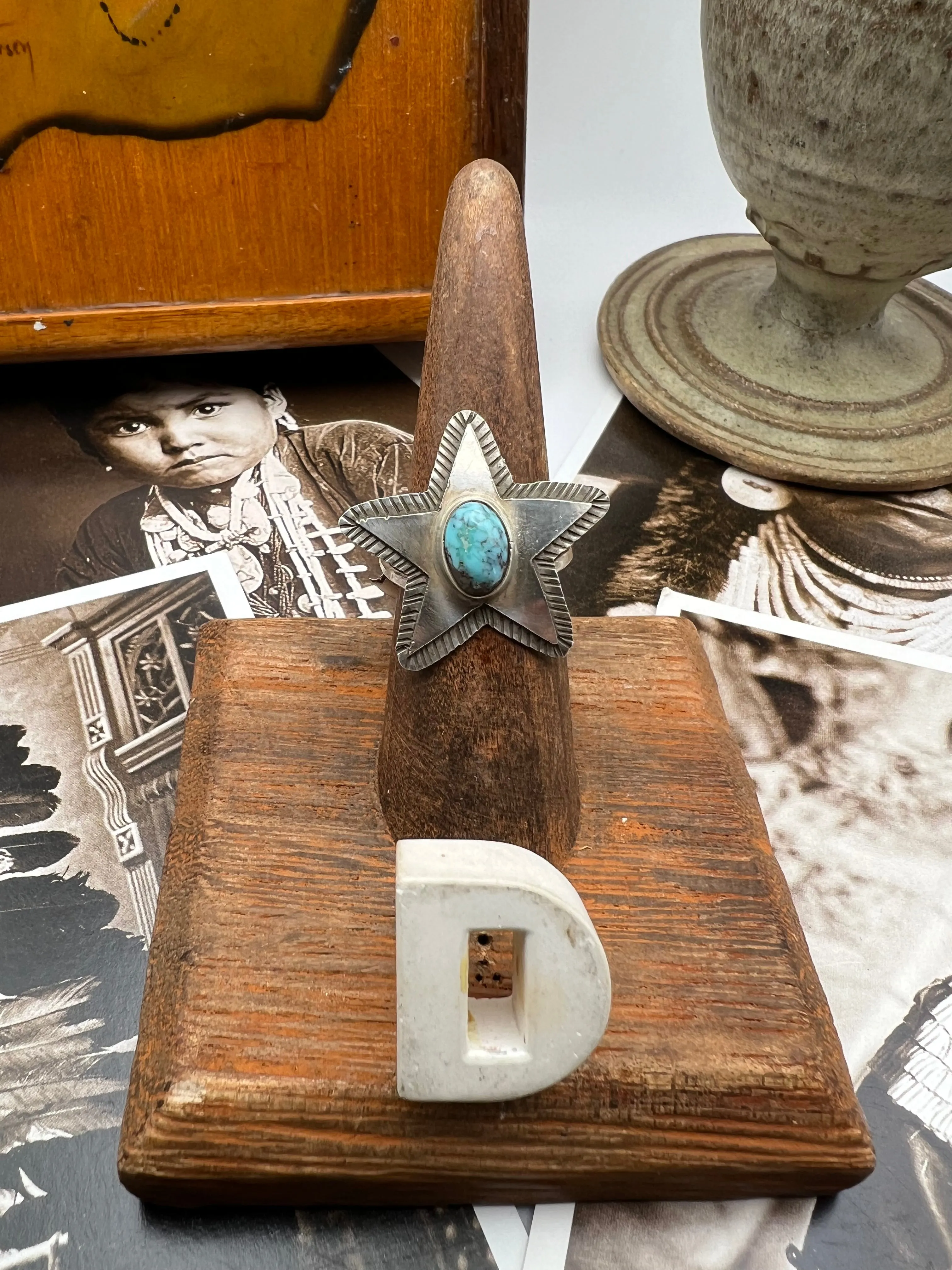 Sterling Silver Turquoise Star Rings