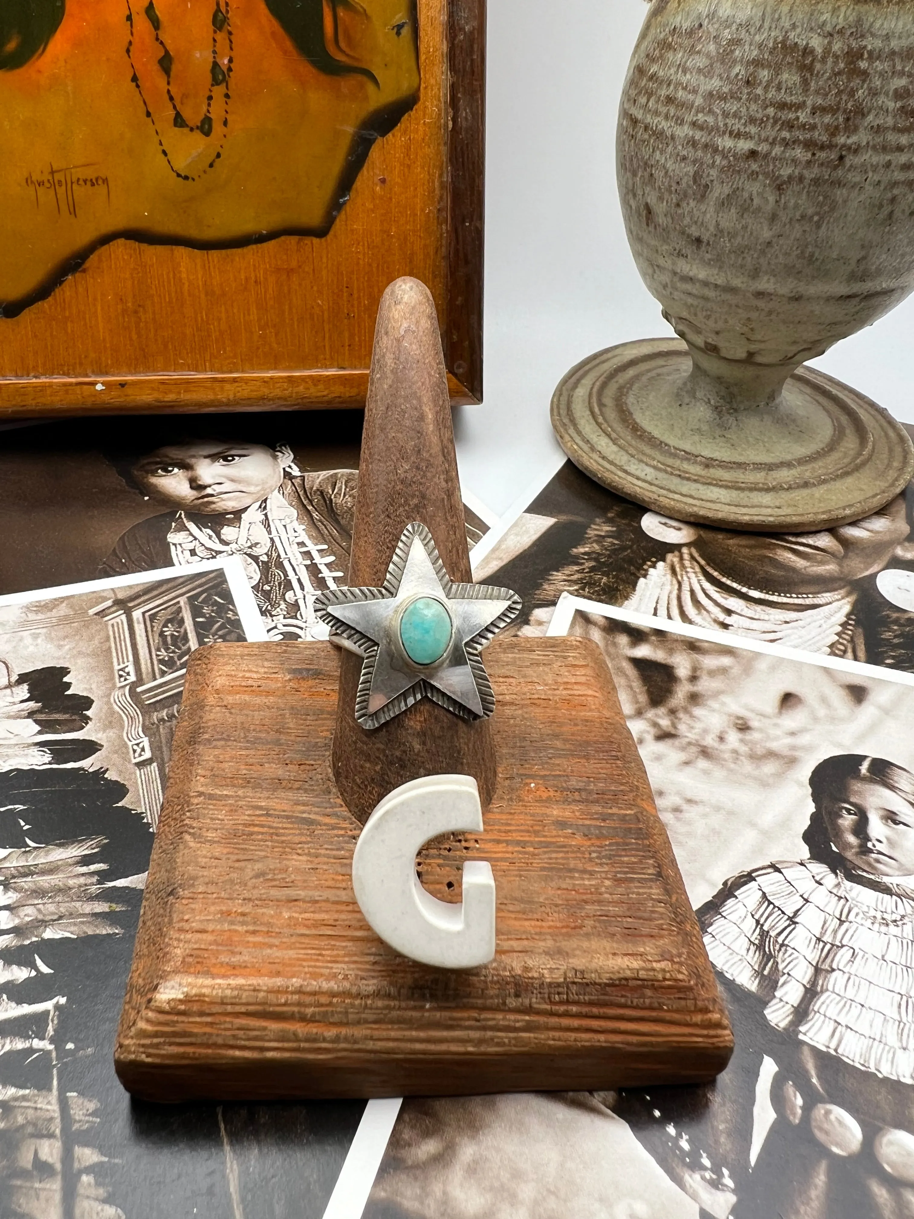 Sterling Silver Turquoise Star Rings