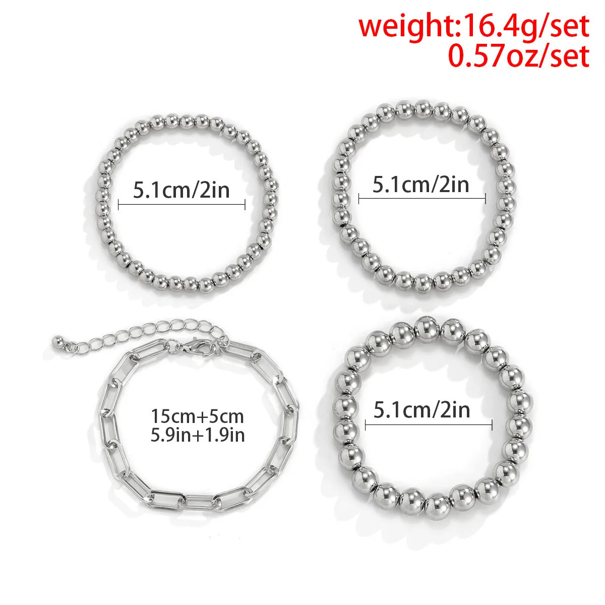Street Shooting Personality Stacking Woven Beaded Bracelet Women