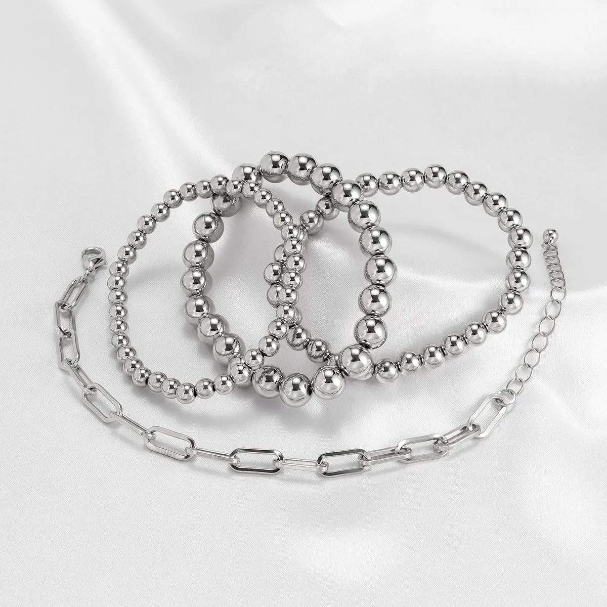 Street Shooting Personality Stacking Woven Beaded Bracelet Women
