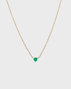 The Petite Emerald Birthstone Necklace