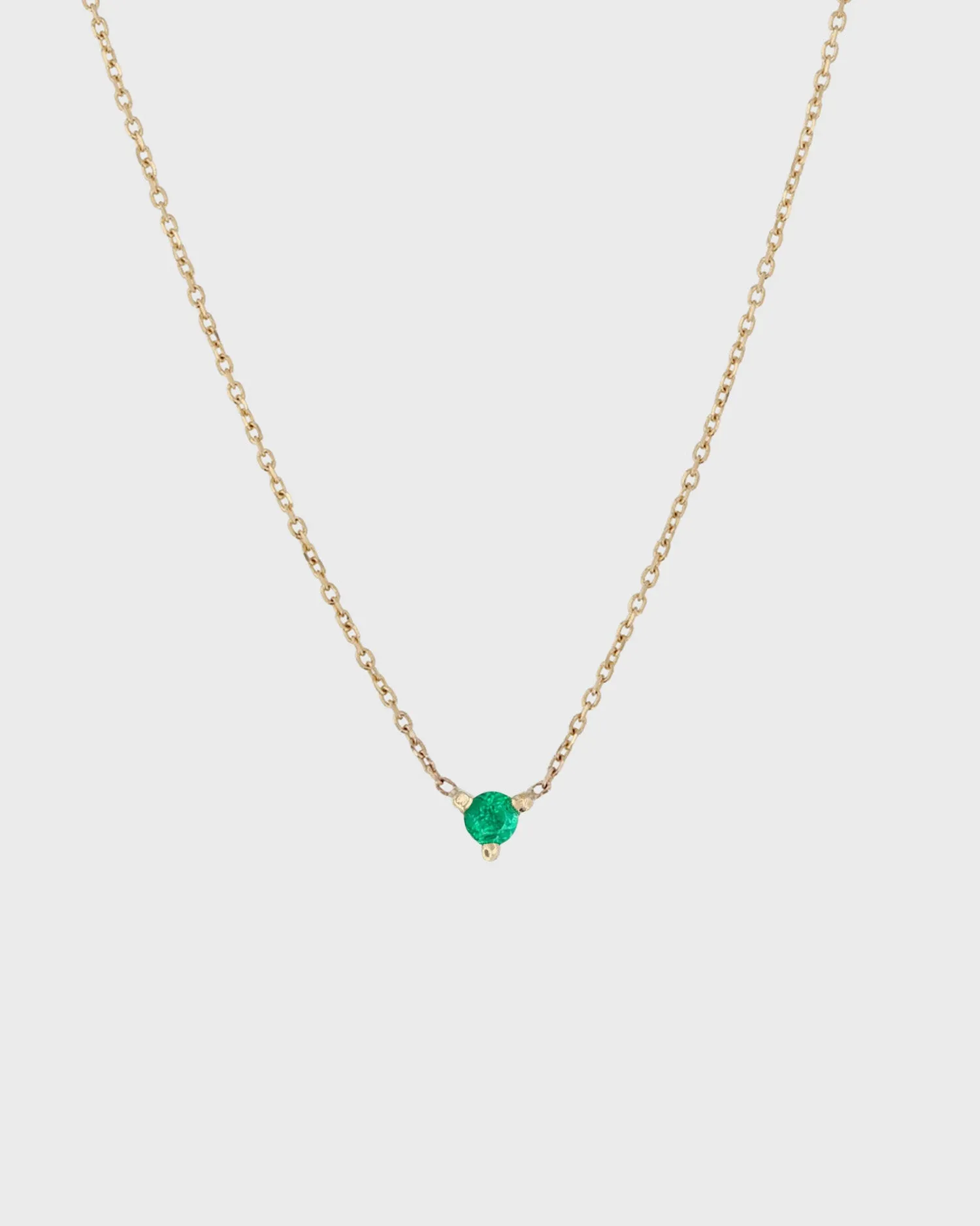 The Petite Emerald Birthstone Necklace