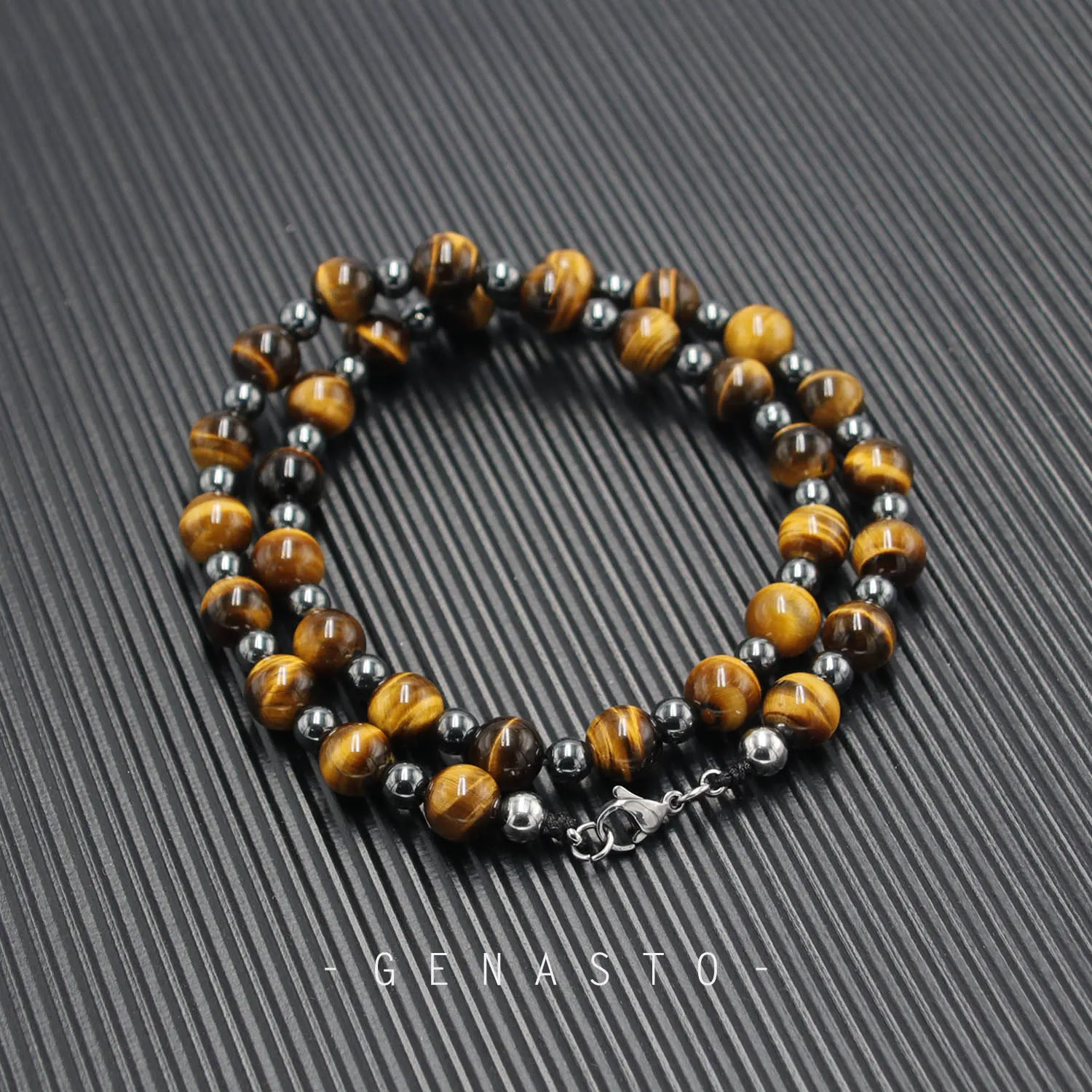 Tiger Eye & Hematite Necklace