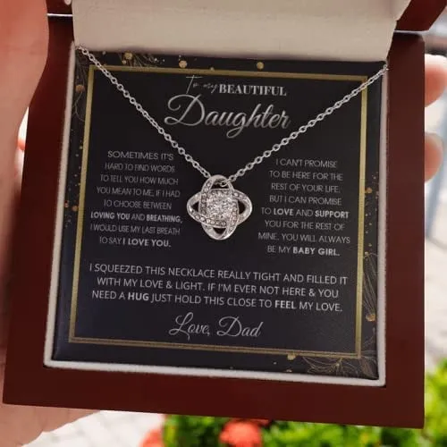 To My Daughter Necklaces - Father and Daughter Necklace - Gift for daughter from Daddy