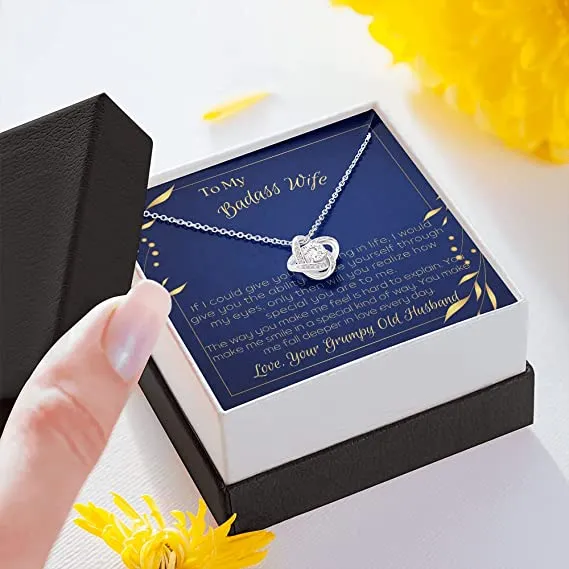 To My Wife Necklace, Romantic Gifts For Her, Unique Necklaces For Wife, Valentines Day Anniversary Birthday Gift For Wife