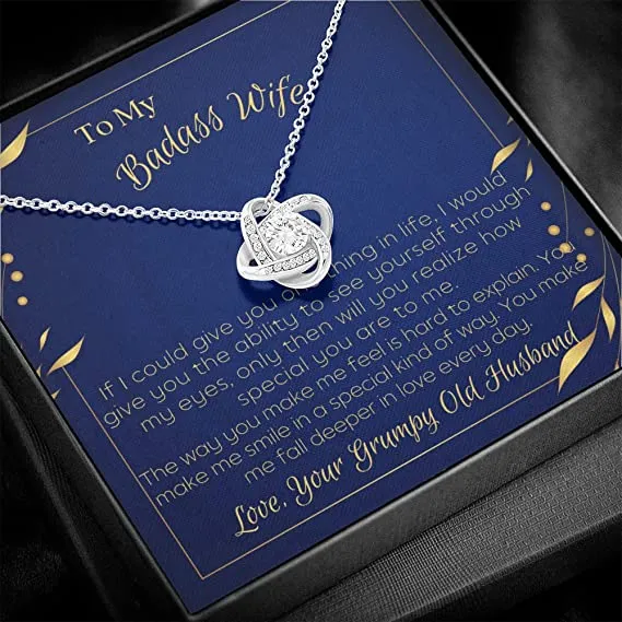 To My Wife Necklace, Romantic Gifts For Her, Unique Necklaces For Wife, Valentines Day Anniversary Birthday Gift For Wife
