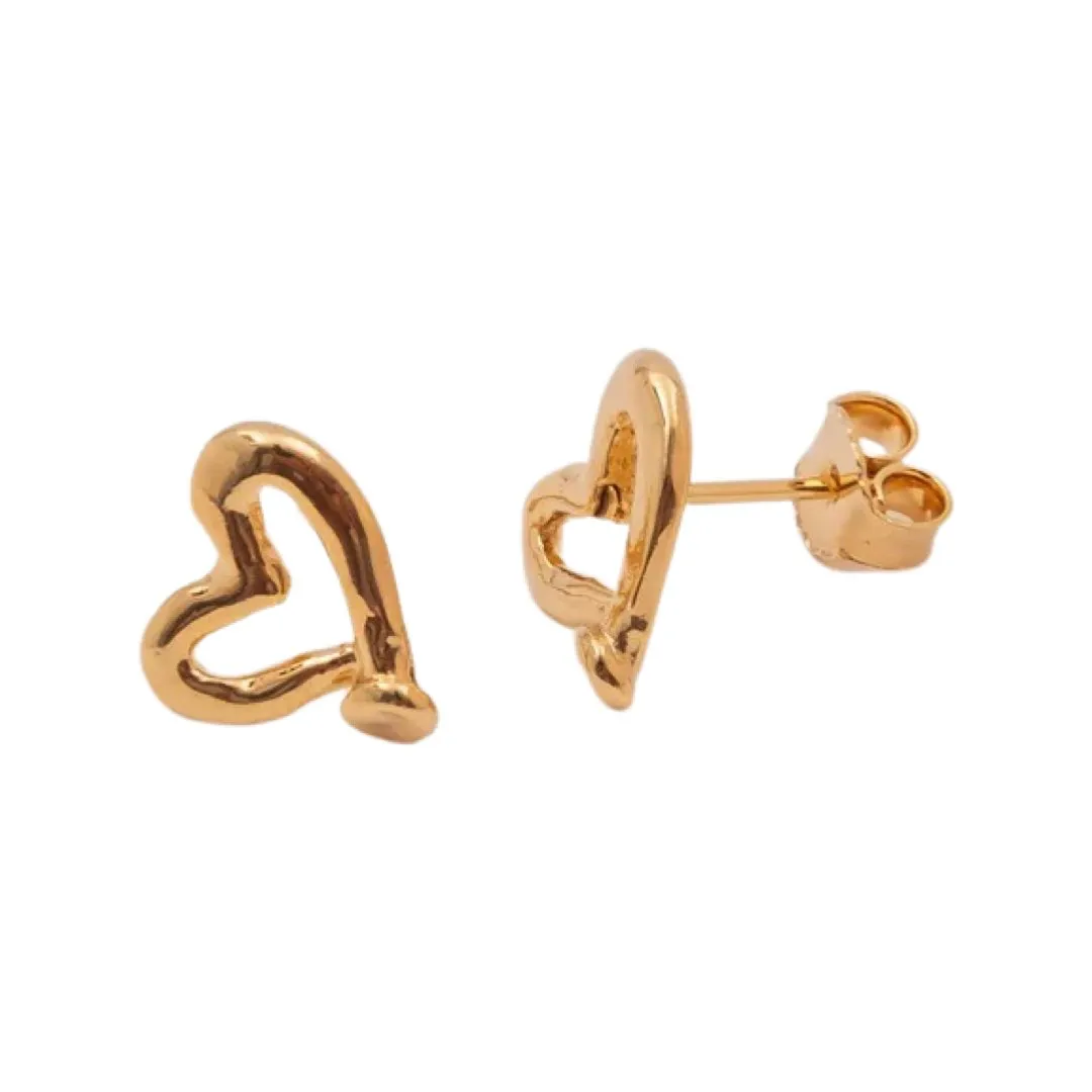 TUCCO SILHOUETTE HEART EARRINGS