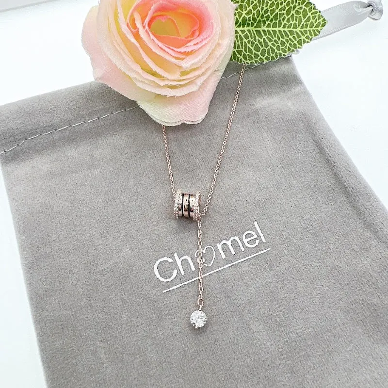 Tunnel Cubic Zirconia Necklace
