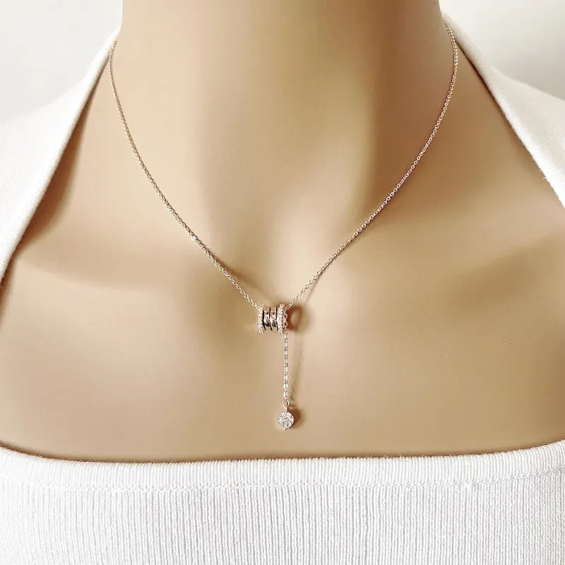Tunnel Cubic Zirconia Necklace