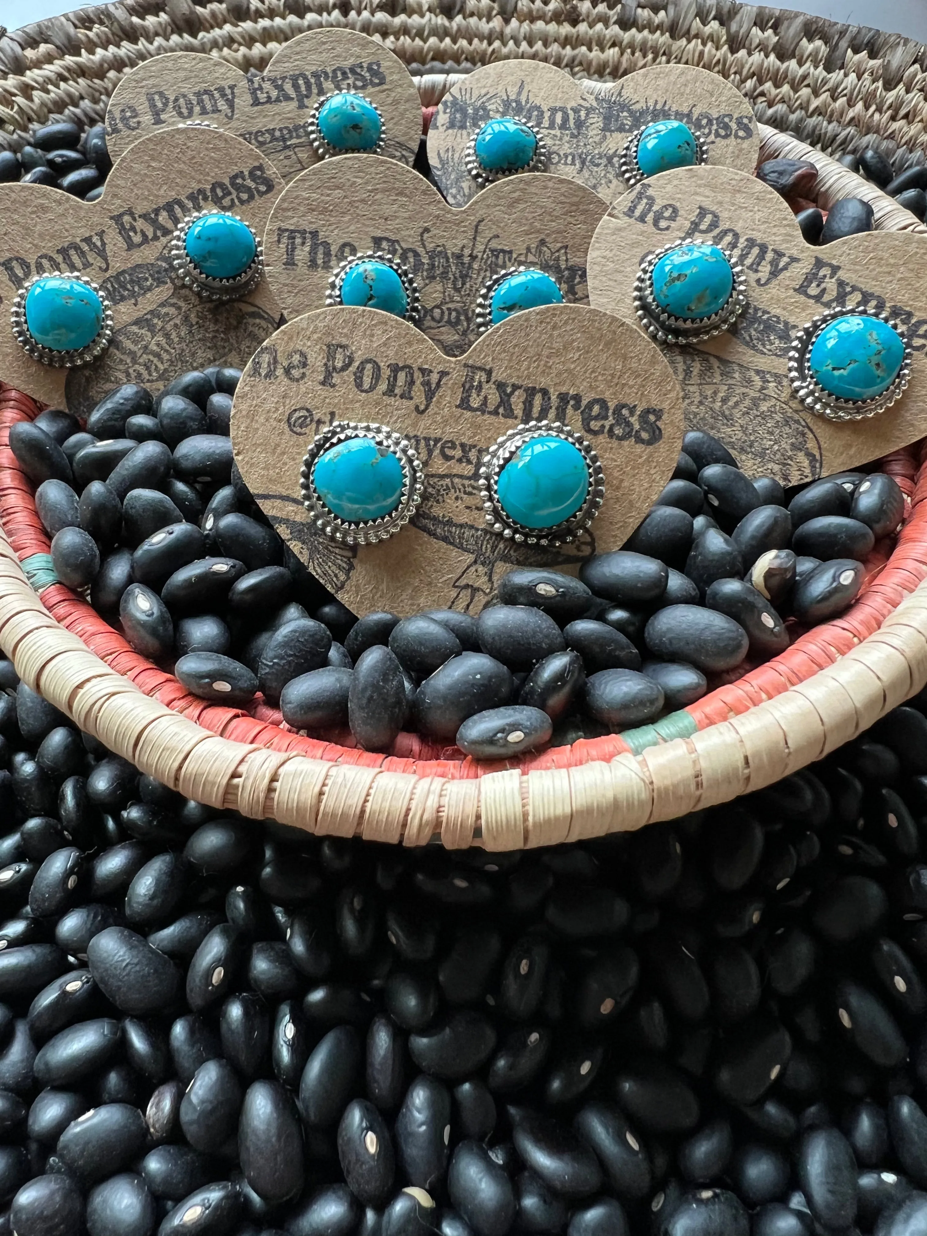 Turquoise Nugget Earrings Stud