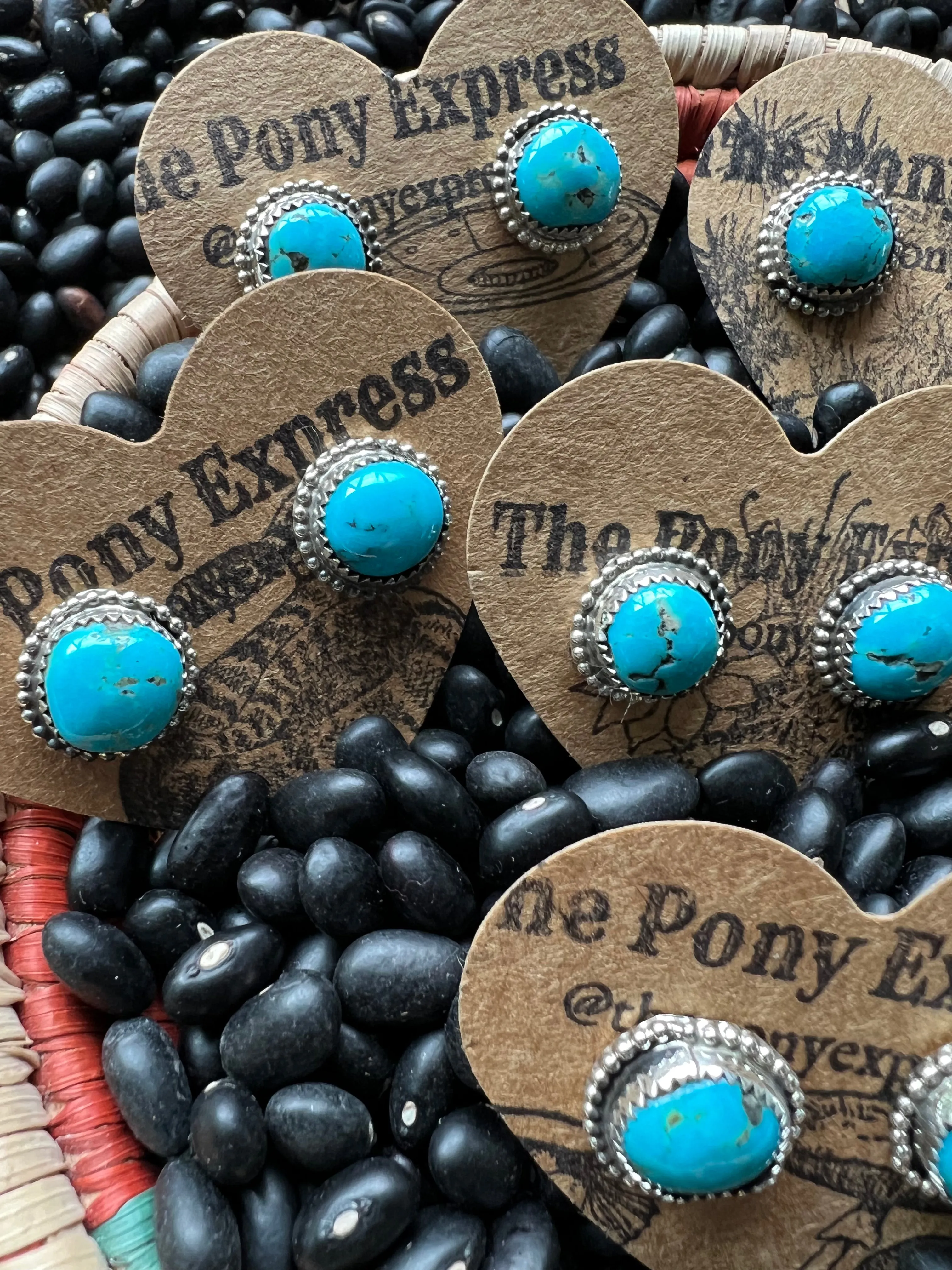 Turquoise Nugget Earrings Stud
