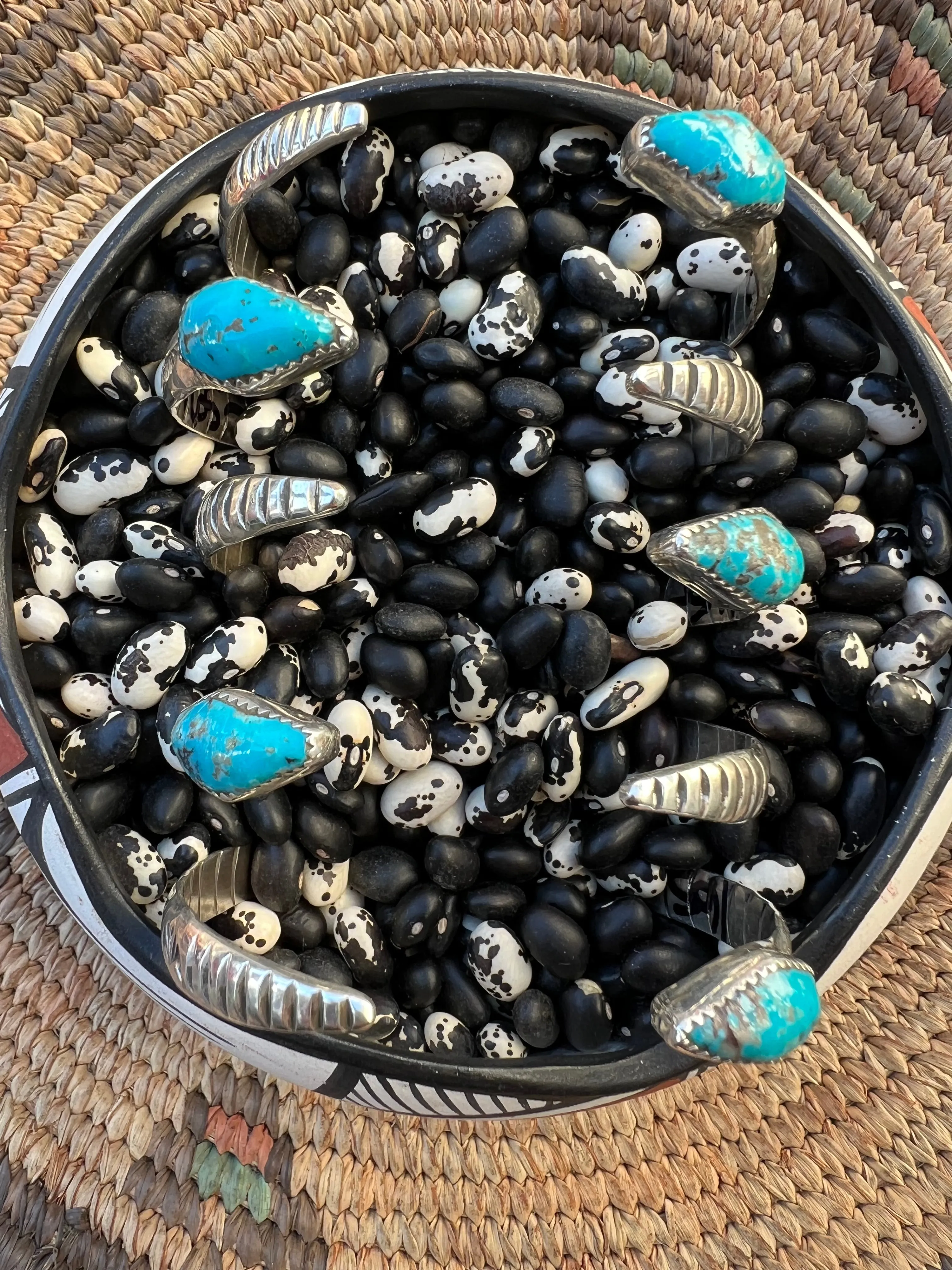 Turquoise Snake Head Stacker Cuff