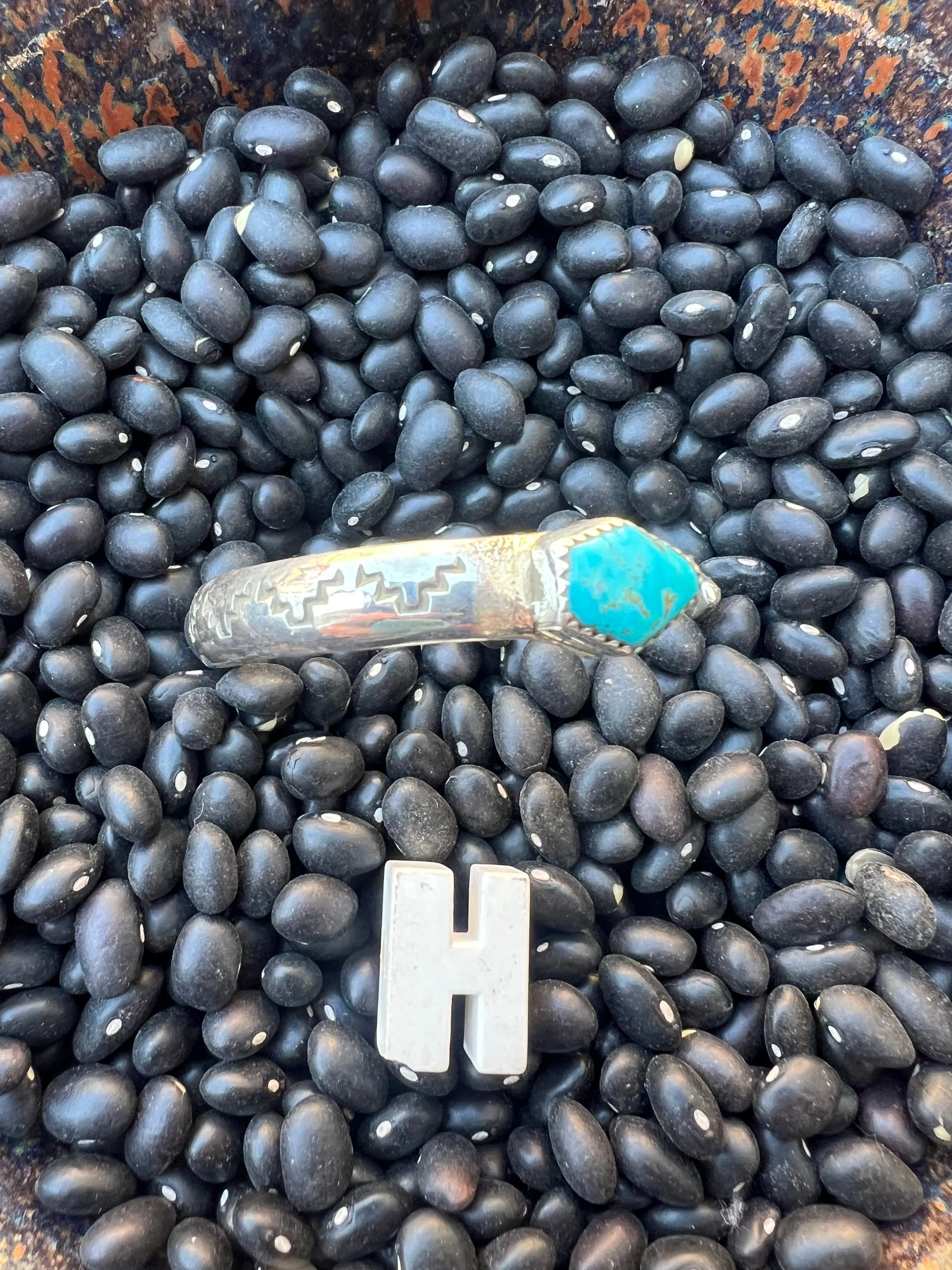 Turquoise Snake Head Stacker Cuff