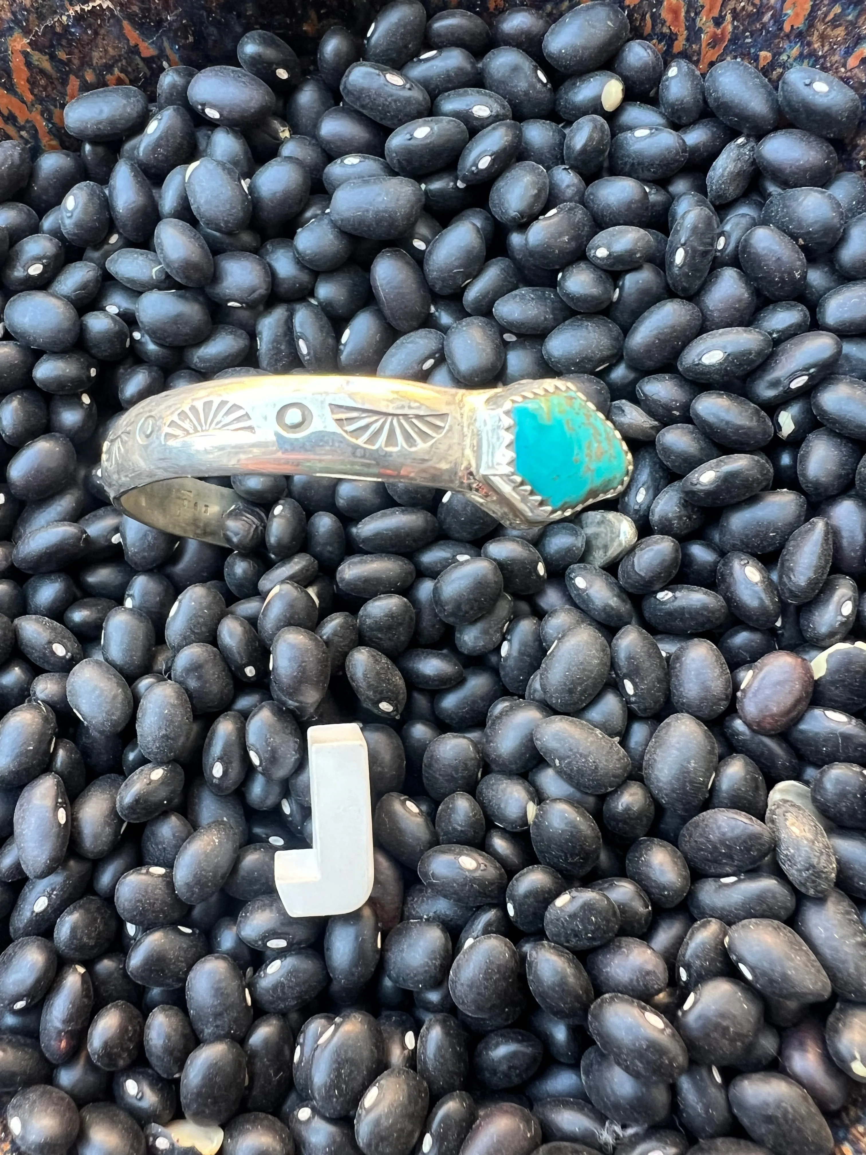 Turquoise Snake Head Stacker Cuff
