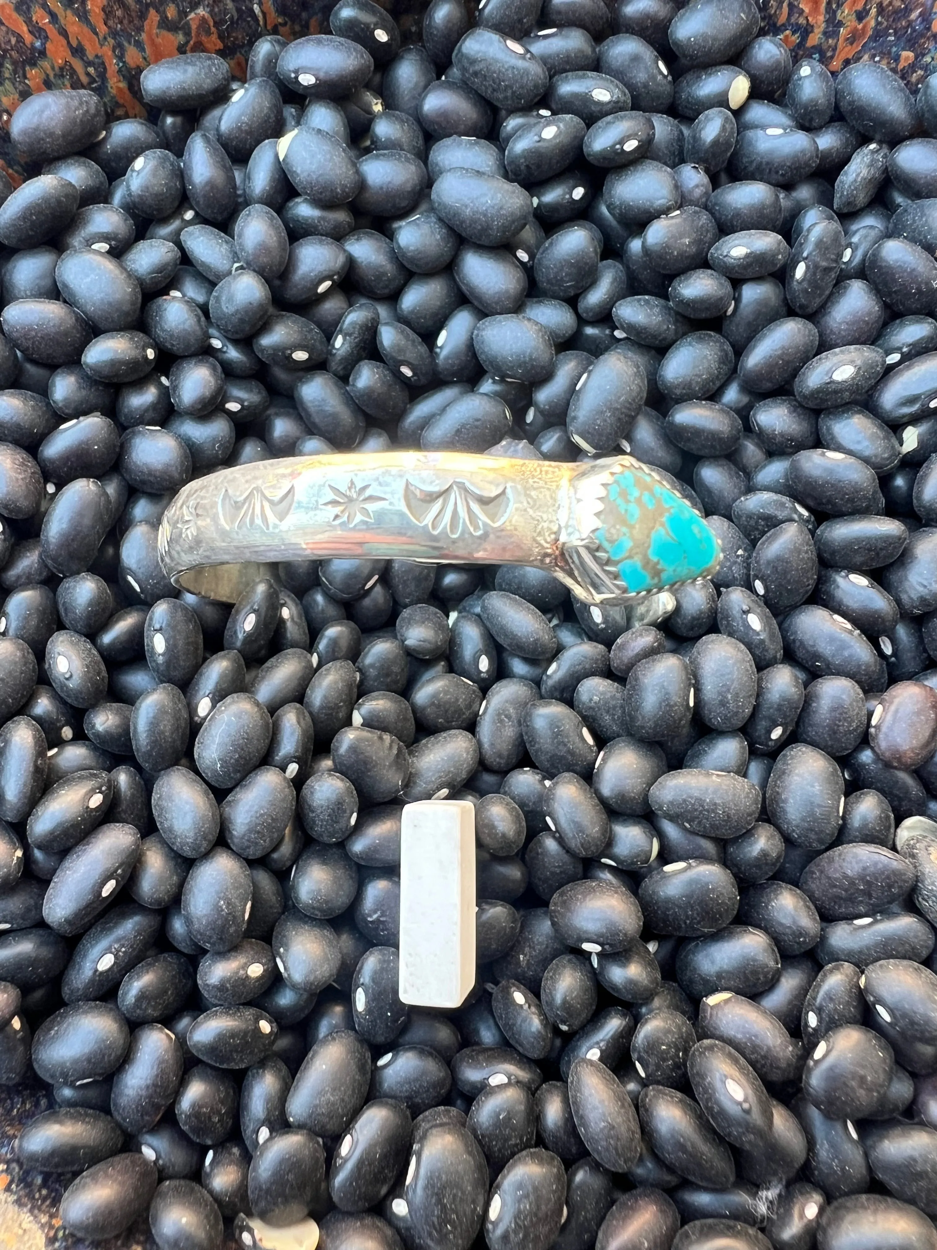 Turquoise Snake Head Stacker Cuff
