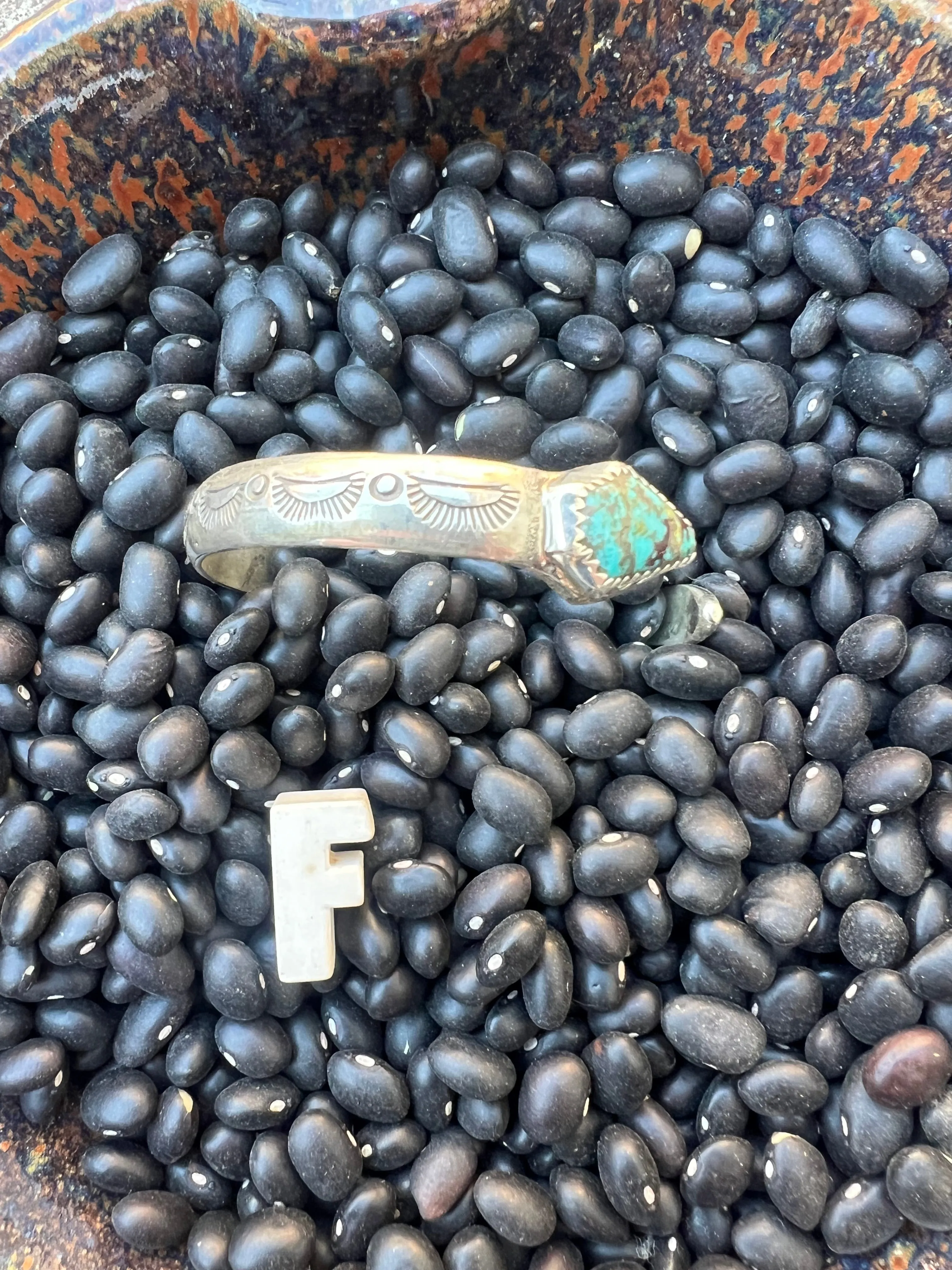 Turquoise Snake Head Stacker Cuff