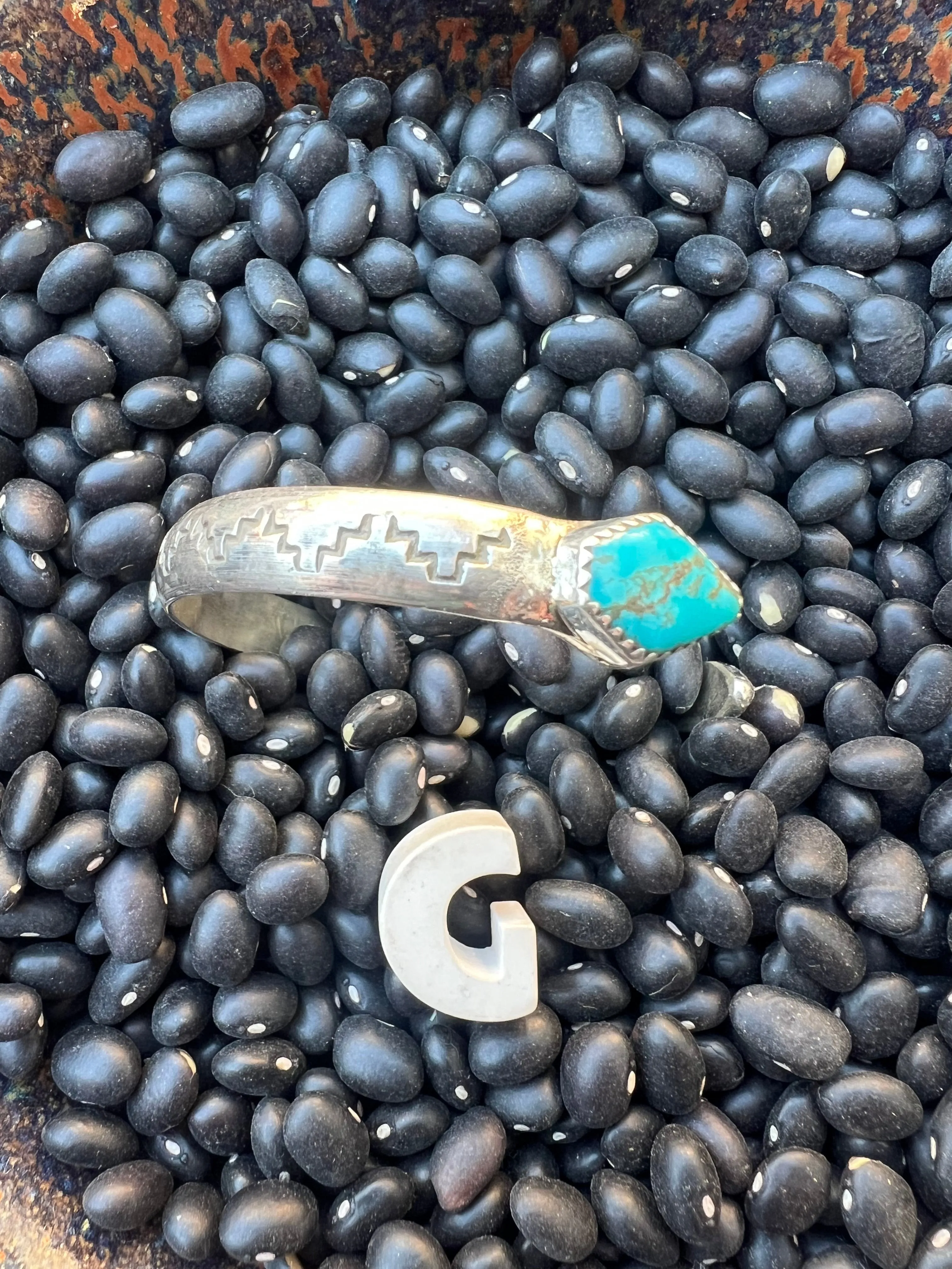 Turquoise Snake Head Stacker Cuff