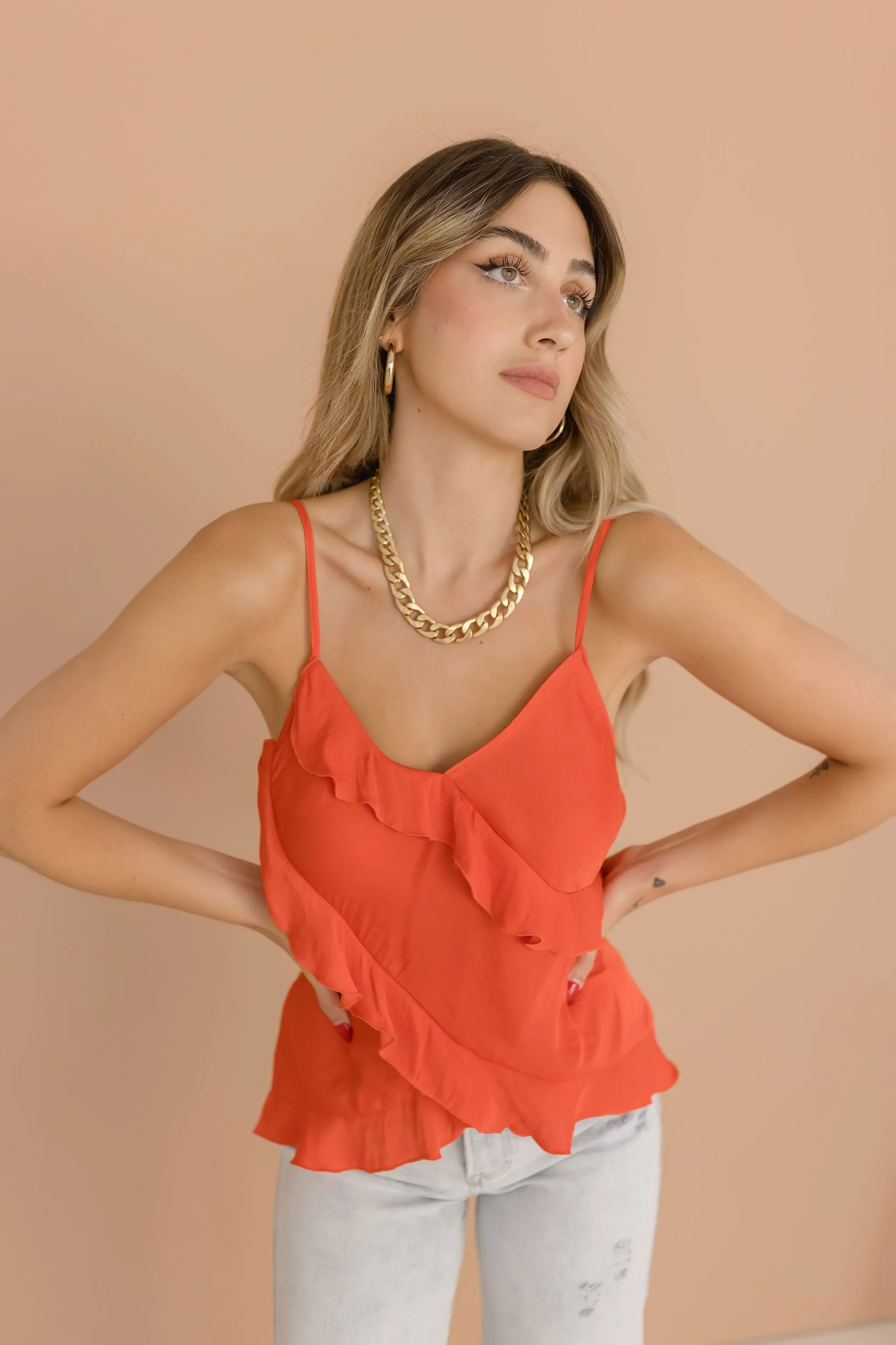 Valentina Bulky Chain Link Necklace Gold
