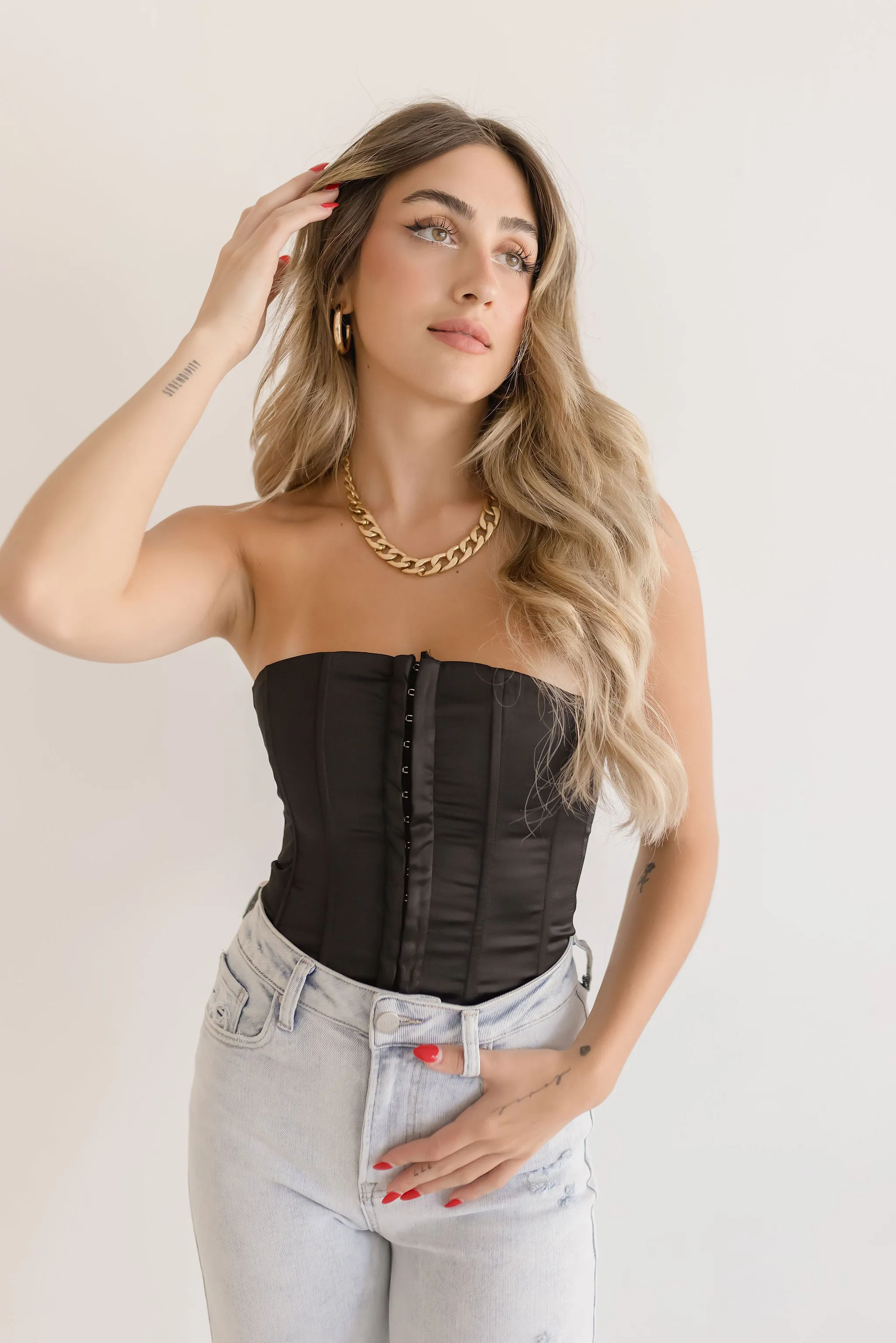 Valentina Bulky Chain Link Necklace Gold