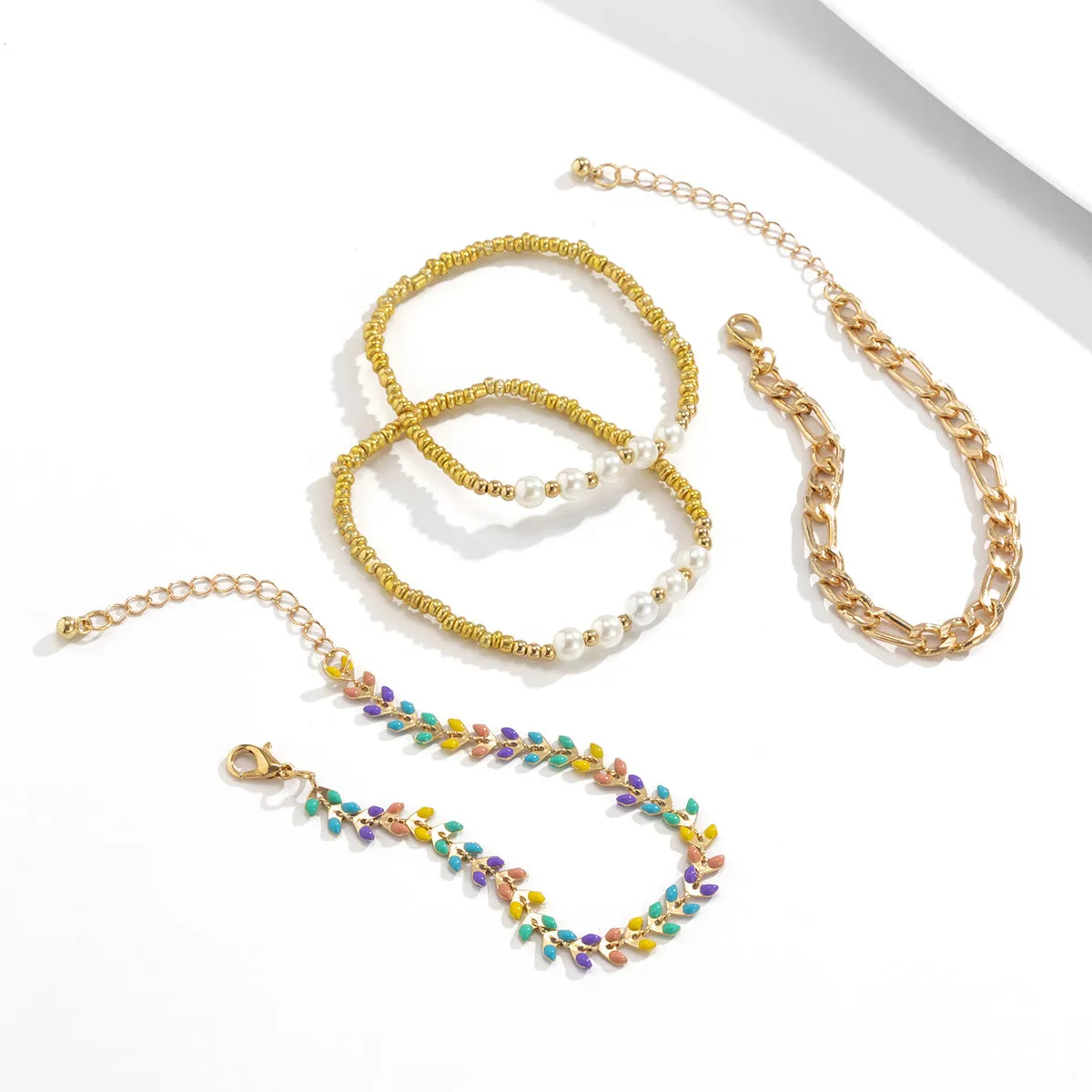 Vintage  Pearl Wheat Ear Stitching Bracelet