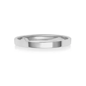 Wedding Band Platinum Flat Court 2mm-1.7 Wedding  Ring WP121EH