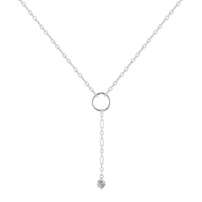White Topaz Drop Necklace