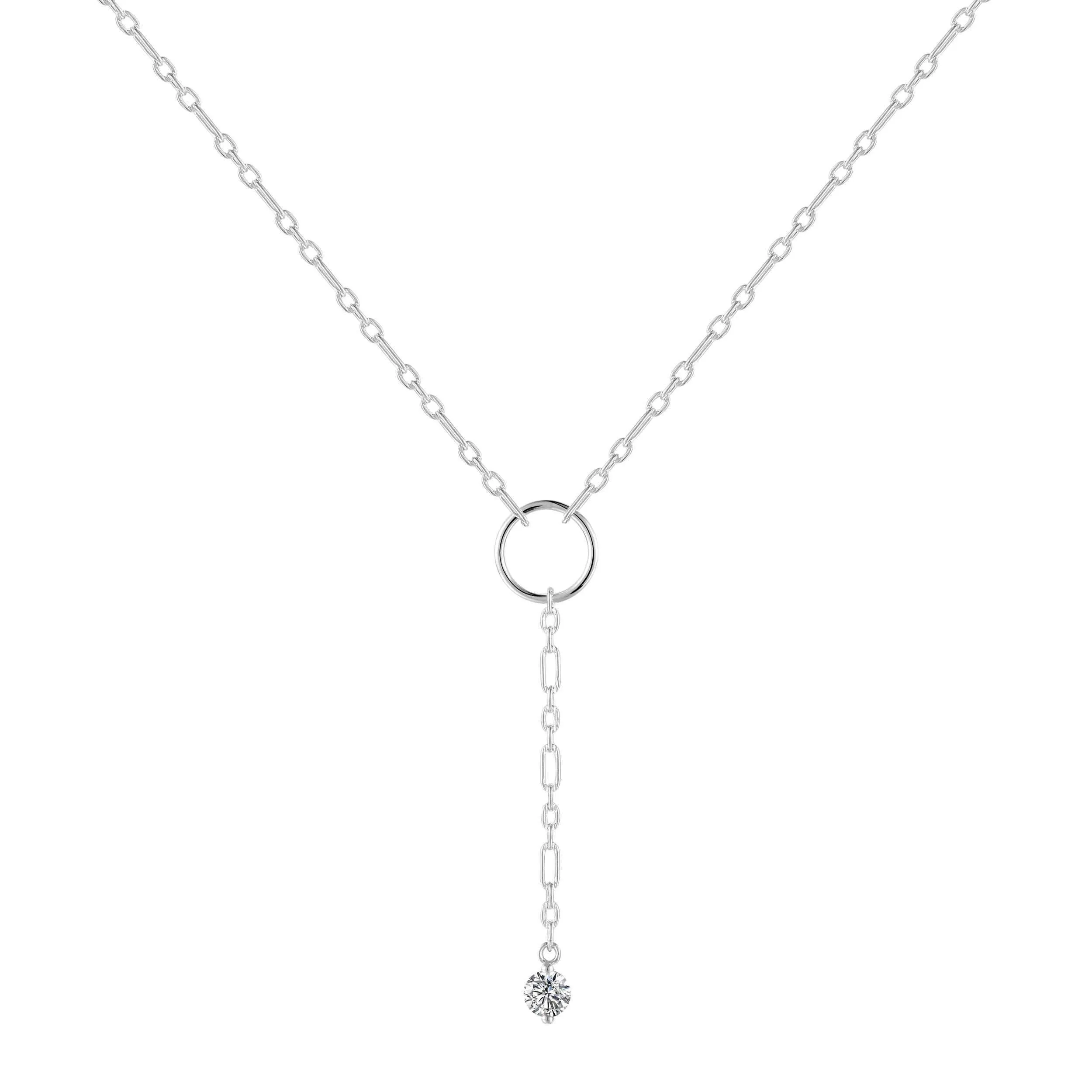 White Topaz Drop Necklace