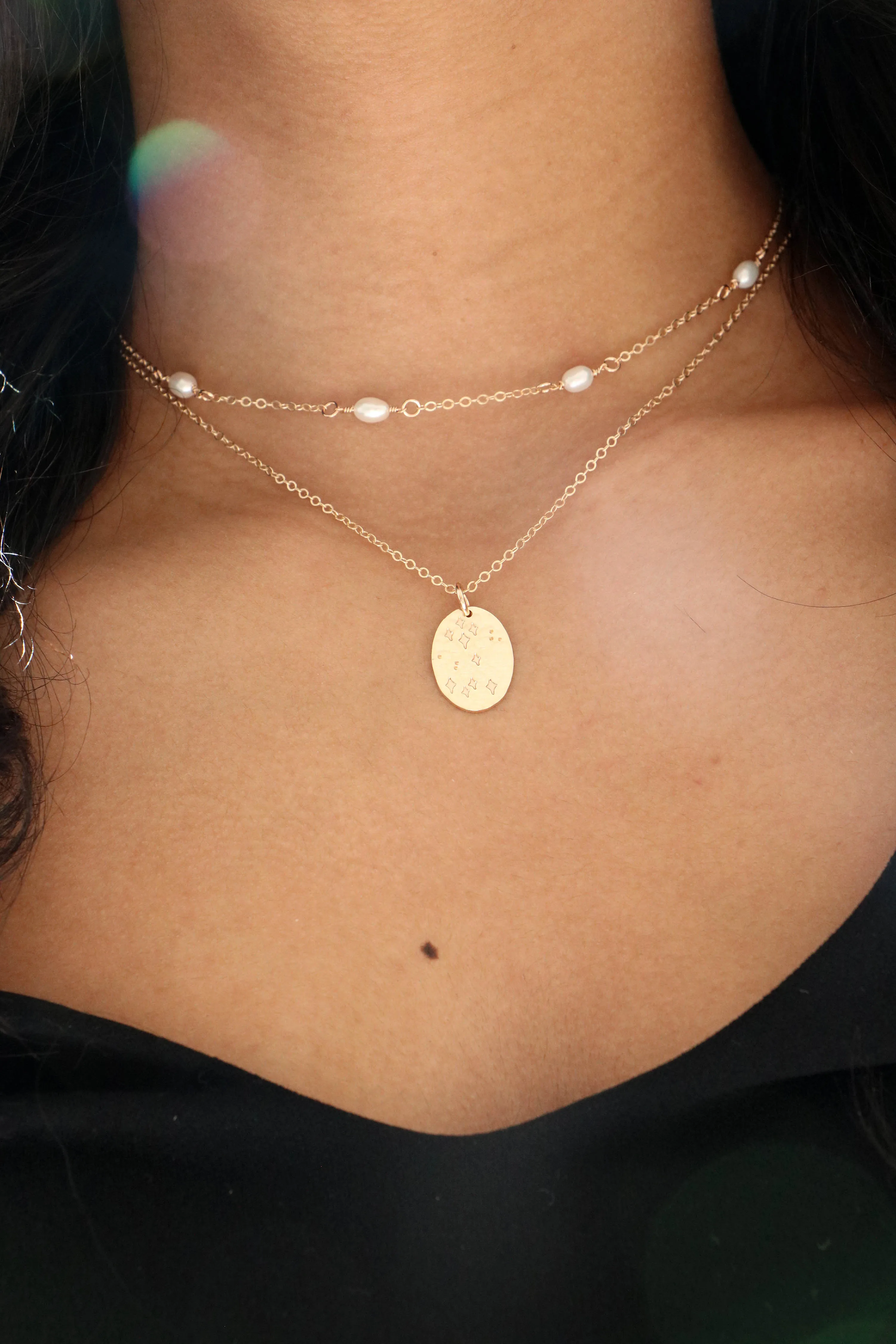 written in the stars necklace { silver   gold }