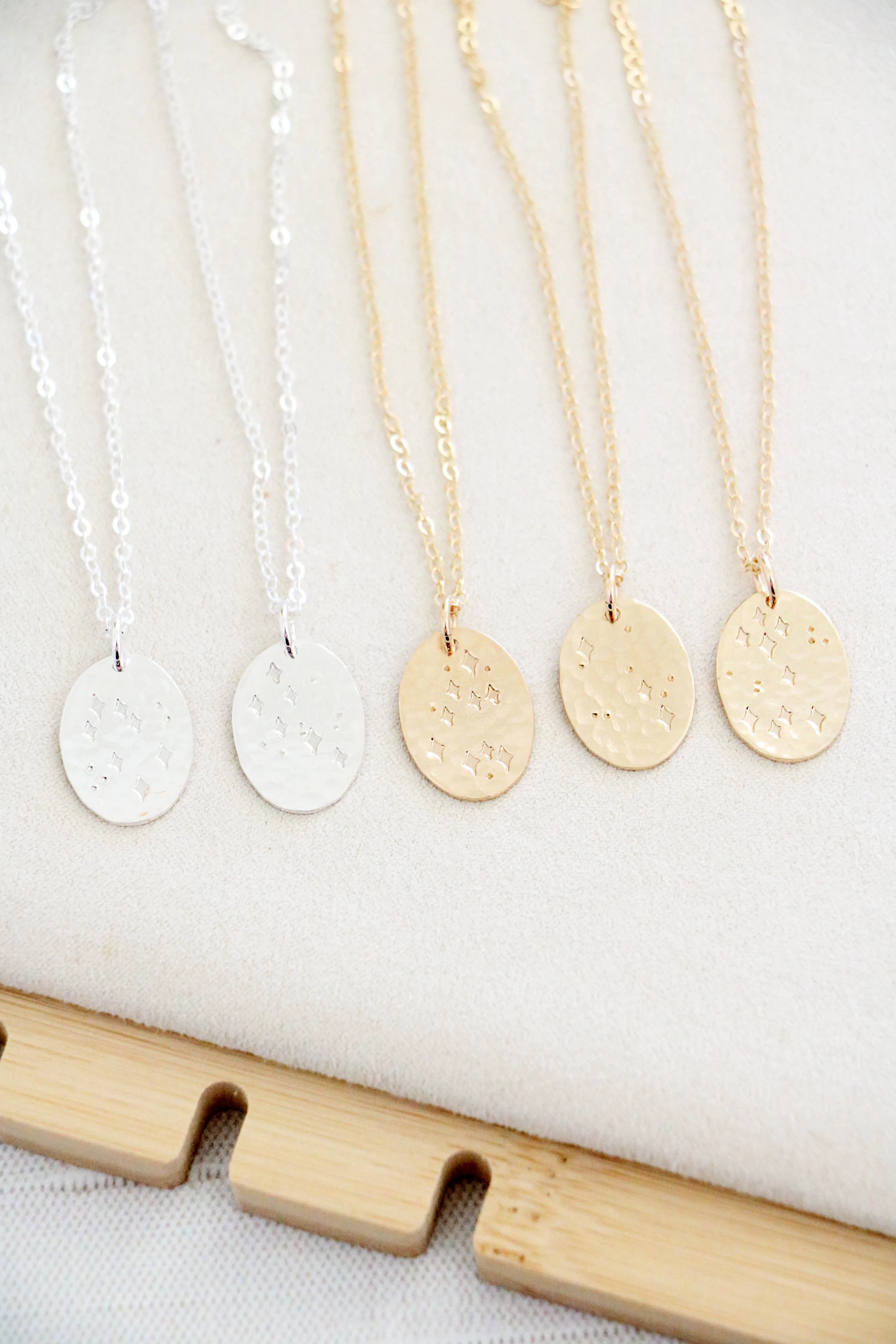 written in the stars necklace { silver   gold }
